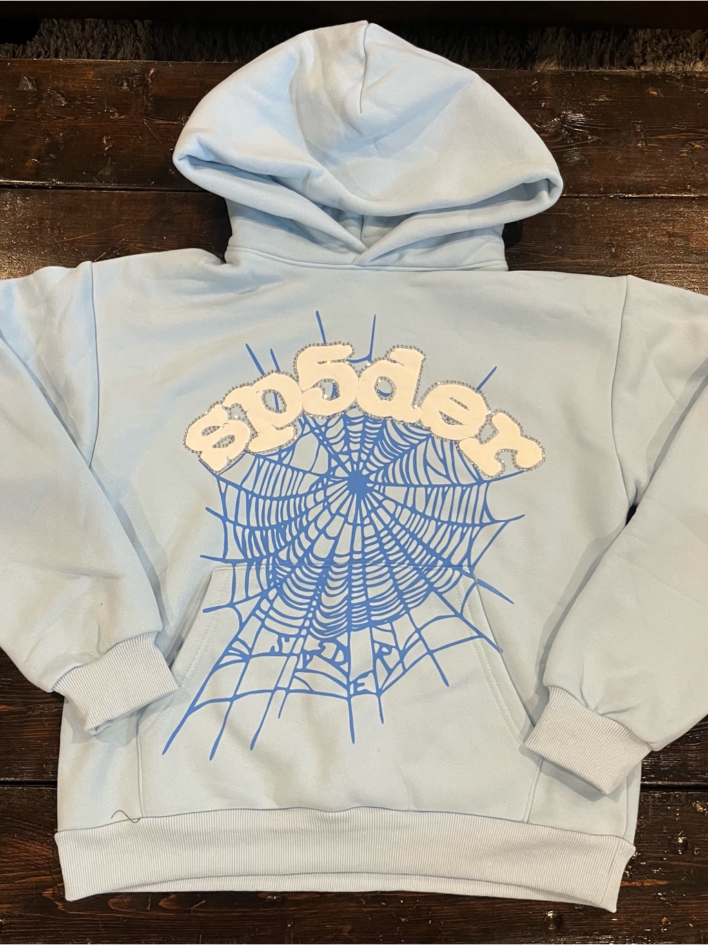 Light Blue Sp5der Hoodie Og Web